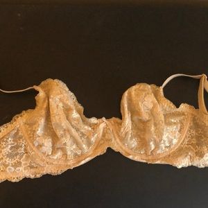 Unworn champagne gold lace Victoria’s Secret bra
